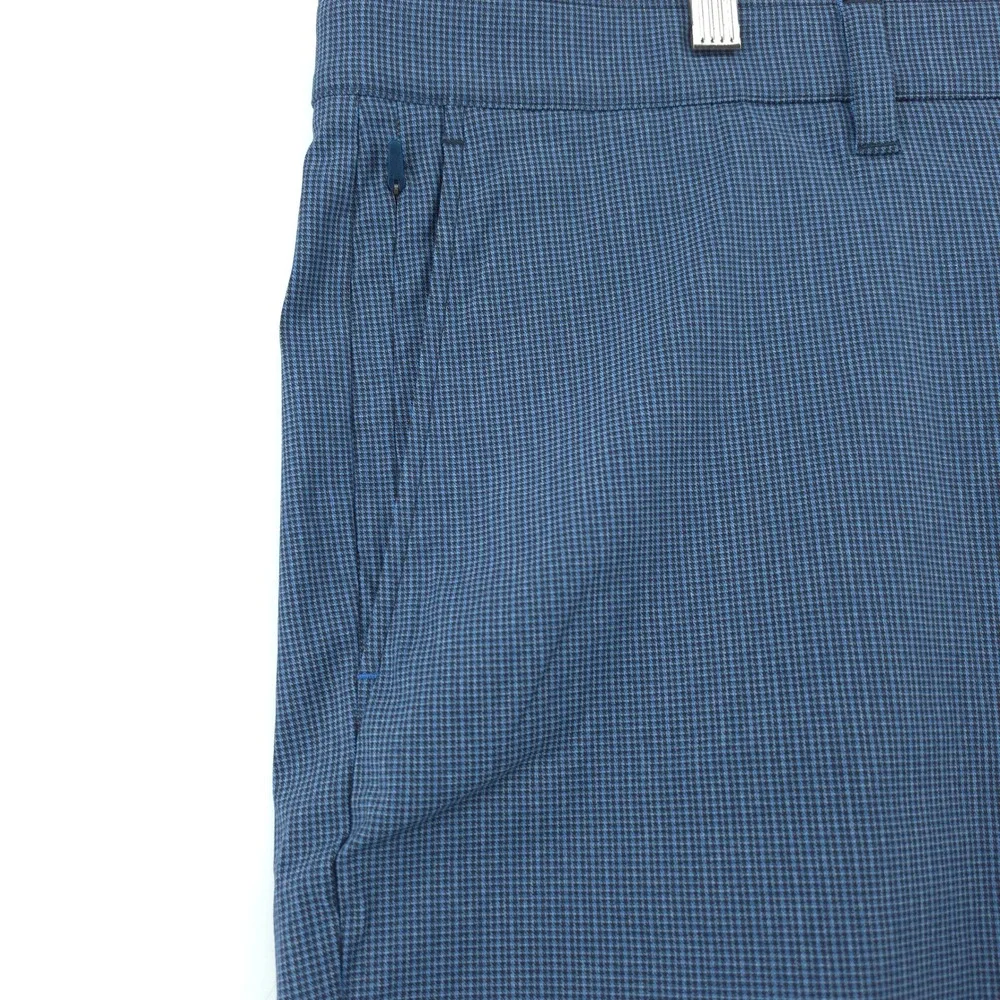 Tommy Bahama Mens Shorts Barbados Pro Vista Check Blue 44 Moisture Wicking NEW